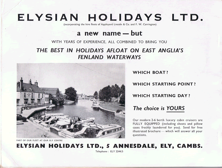elysian holidays advert