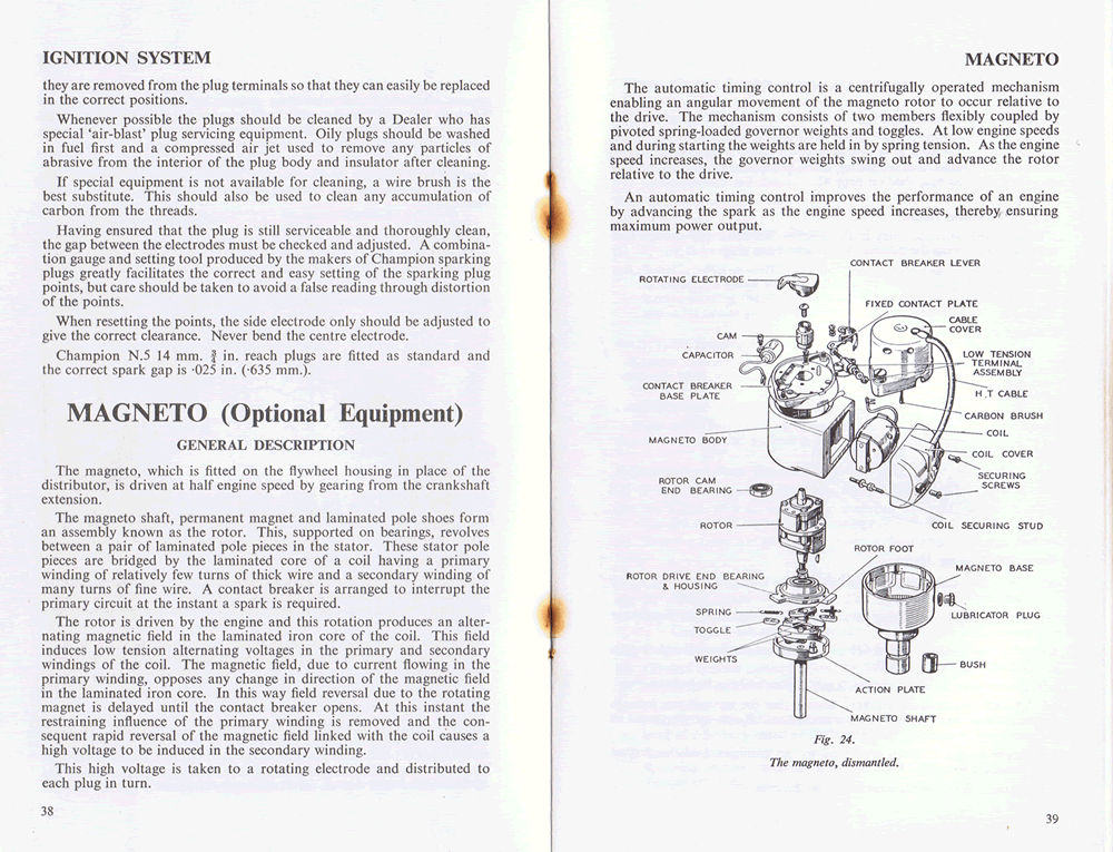 operator's handbook magneto